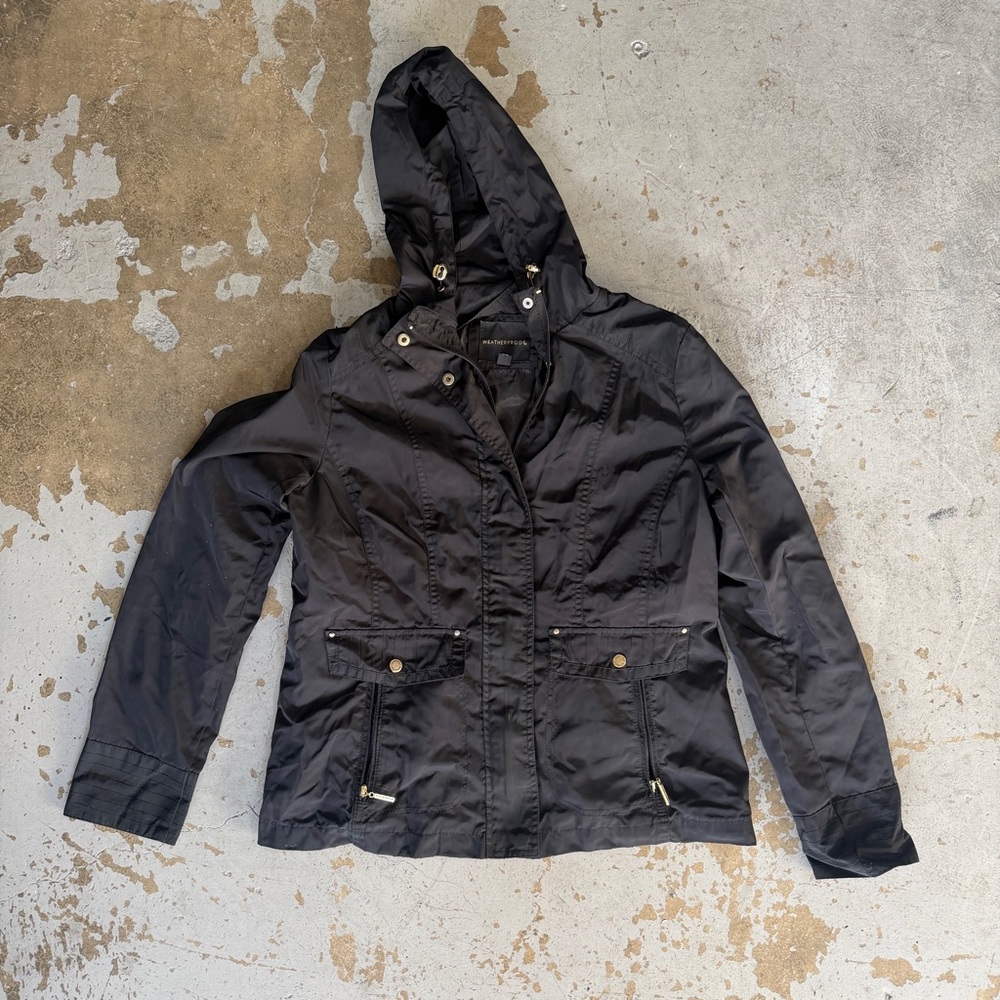 Weatherproof Black Utility Jacket with Hood